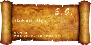 Stefani Olga névjegykártya